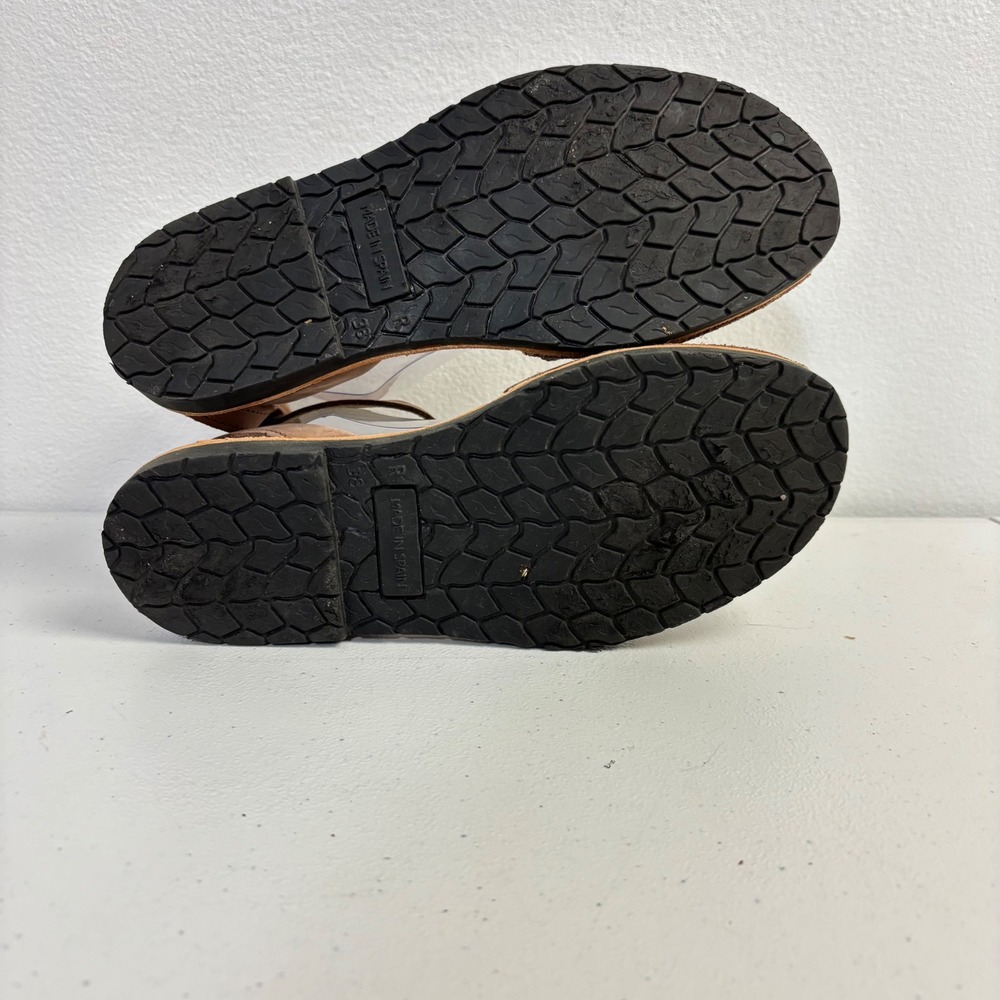 The Spanish Sandal Co Avarca Leather Boho Ankle Strap Earthcore Black Women 38 - Picture 7 of 10